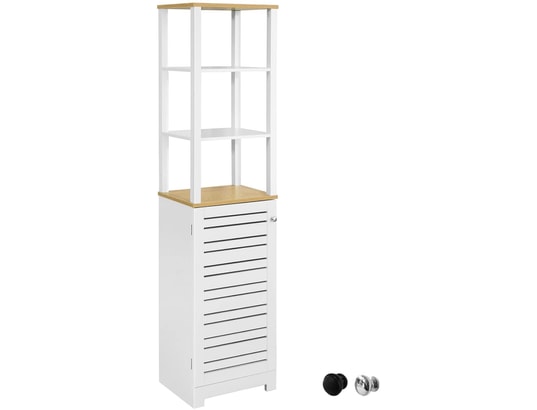 SOBUY - Bzr43-w meuble colonne de salle de bain armoire haute meuble...