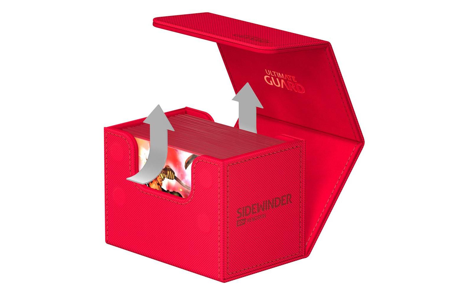 Kartenbox XenoSkin Sidewinder Monocolor 80+ RotHochwertige Box für Sammelkarten in Standardgrösse