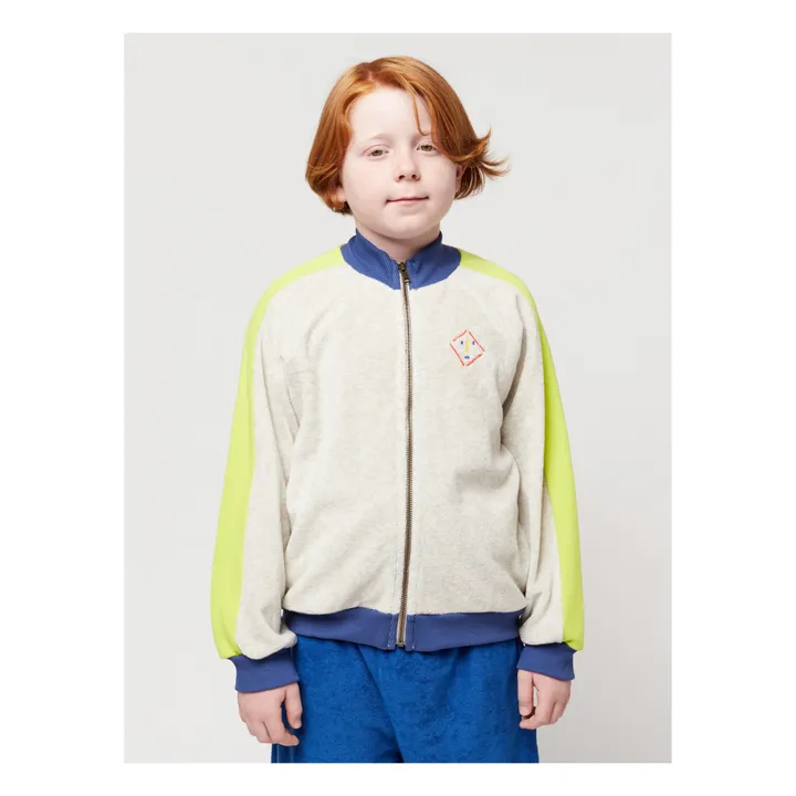 Bobo Choses Sweat Zippé Coton Bio Eponge Shadow | Gris