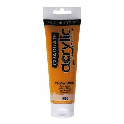 Daler-Rowney Graduate - Peinture acrylique - 120 ml - ocre jaune