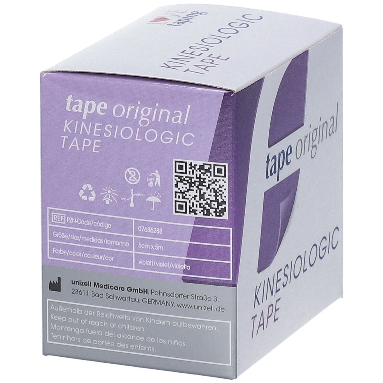 Kinesio tape original Kinesiologic Tape violett  5 cm x 5 m