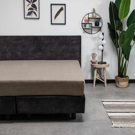 Hoeslaken Luxe Badstof - Taupe