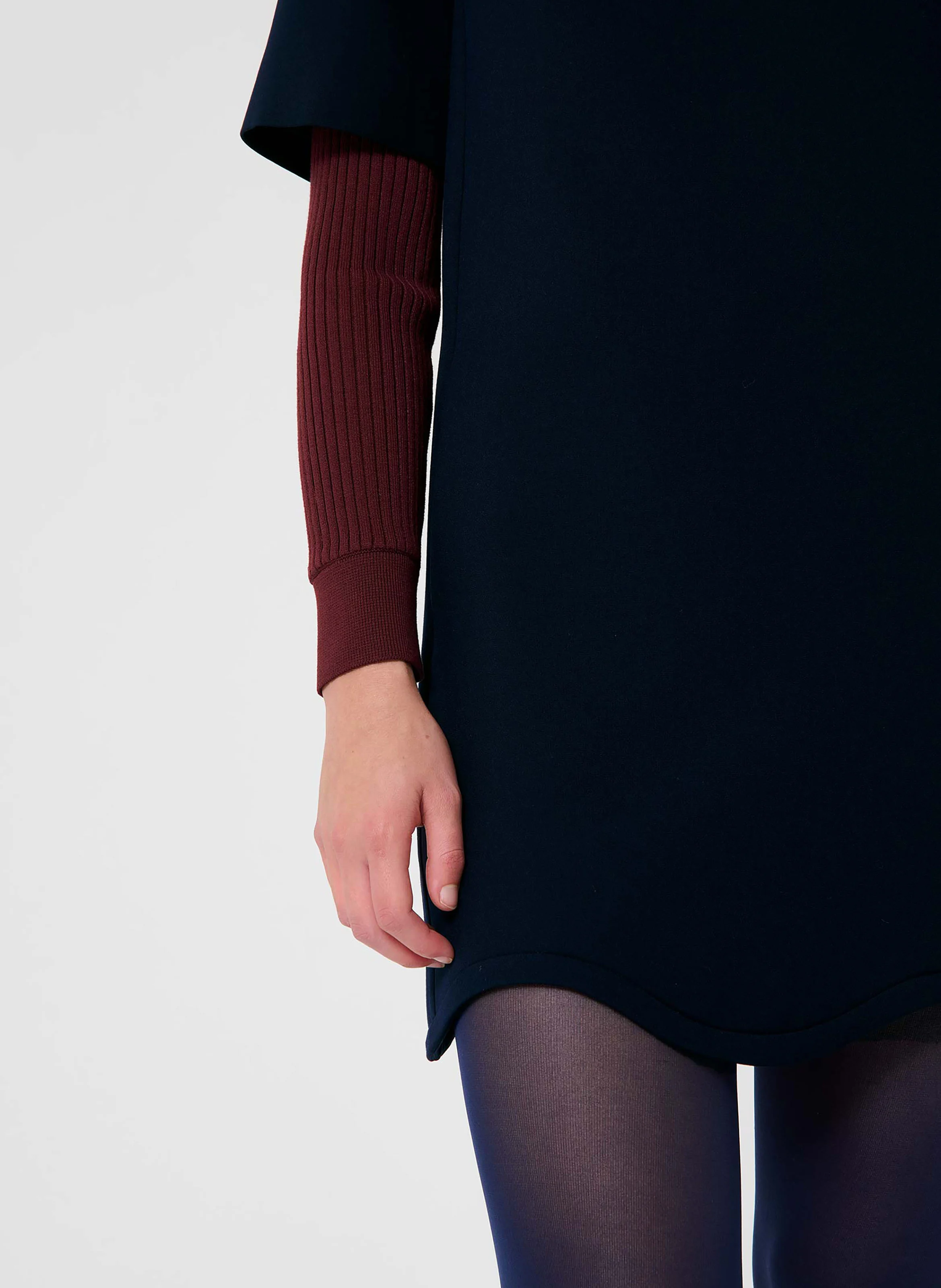 RAYME - Robe courte festonnée| Bleu