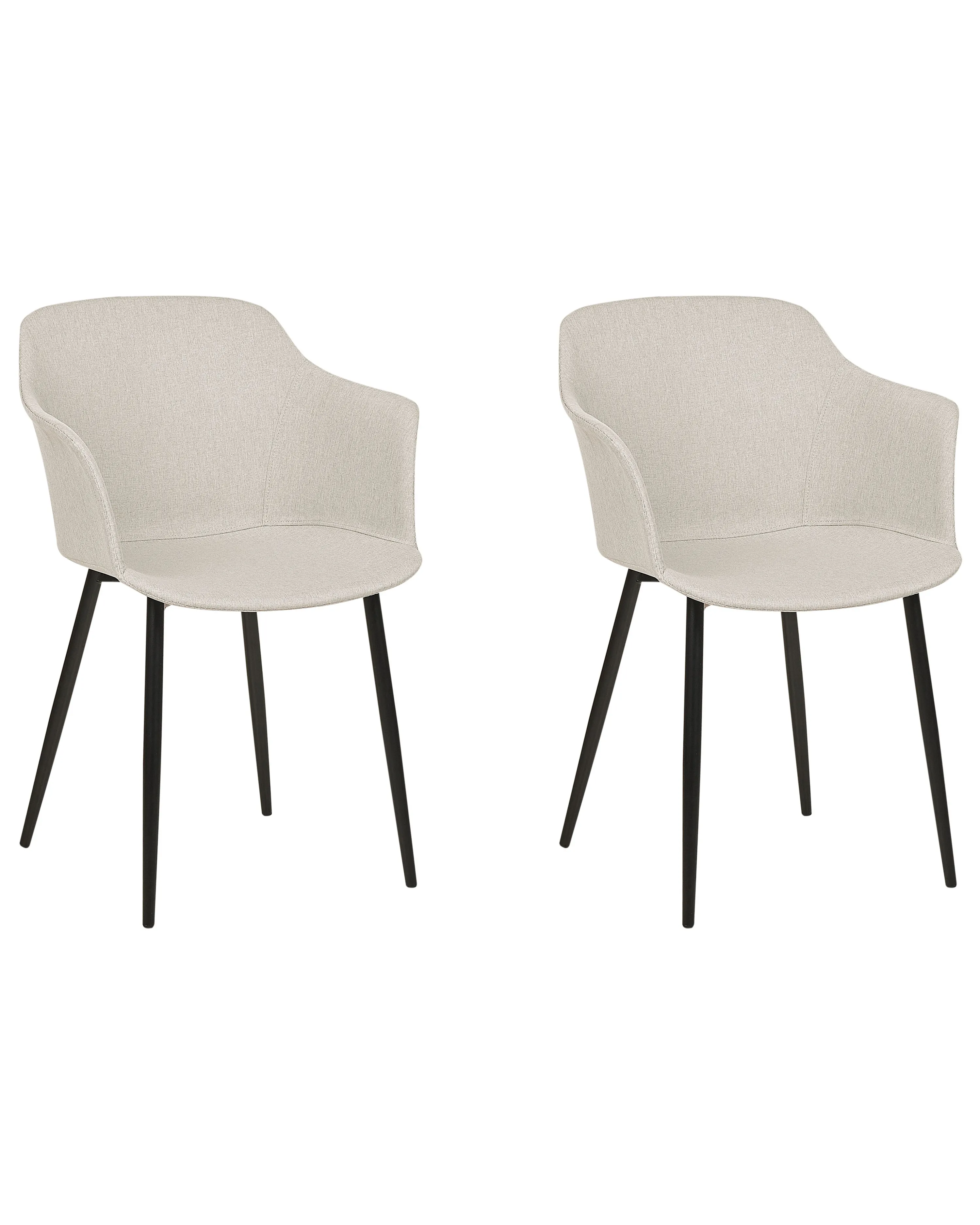 Set van 2 eetkamerstoelen ELIM Lichtbeige