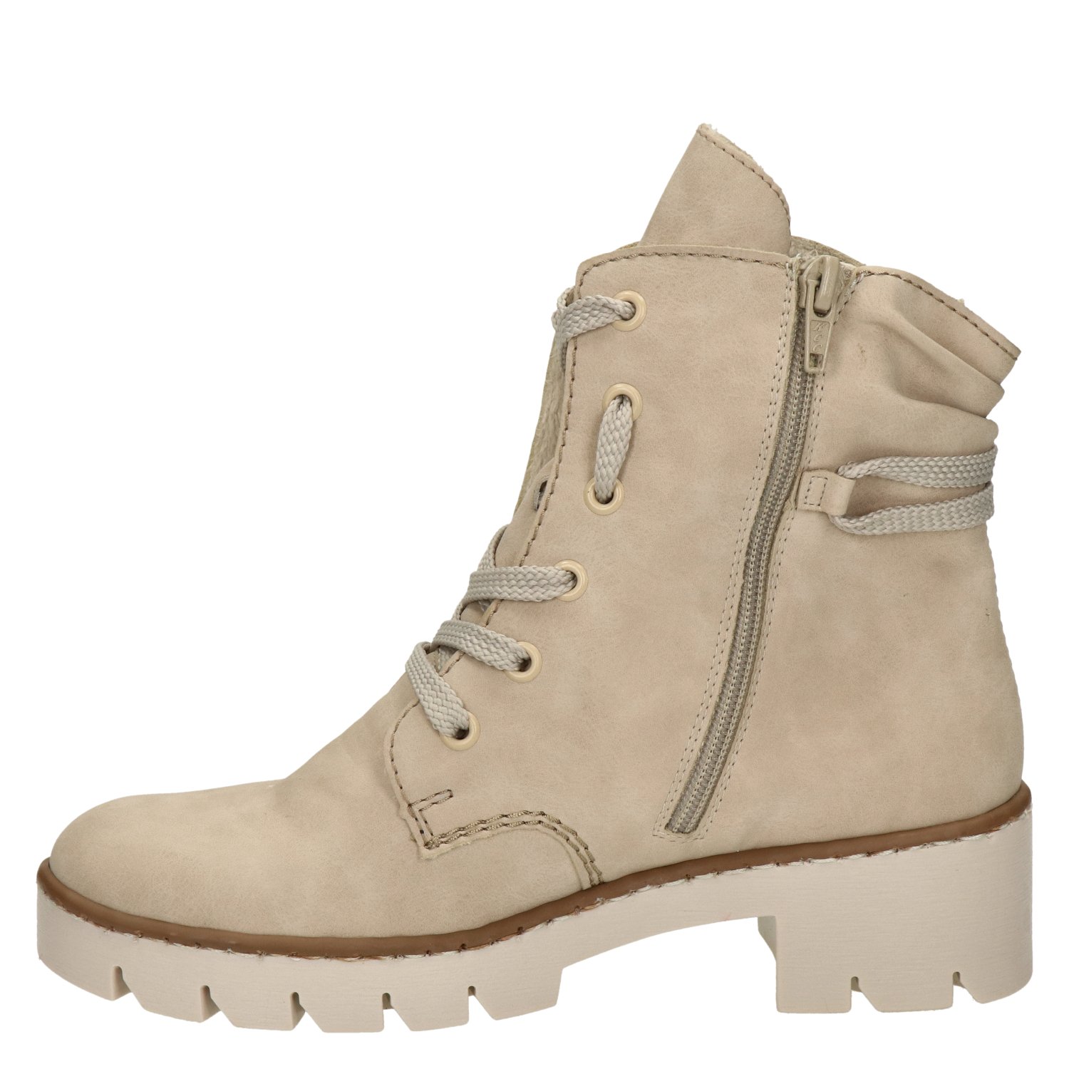 dames veterboot Rieker Ecru