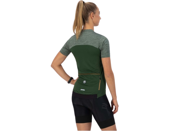 Rogelli Melange Lady Cykeltrøje, Green/Coral