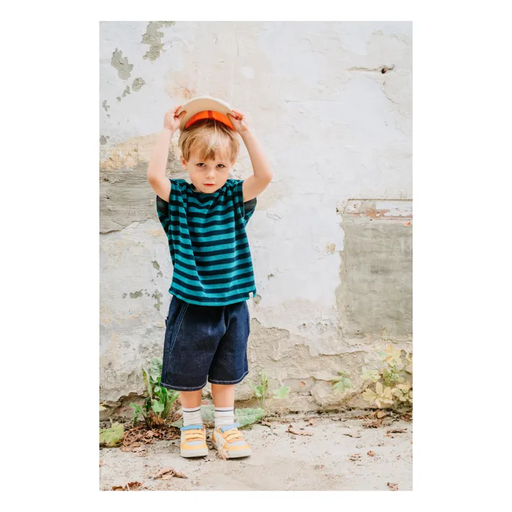 Bonnie & The Gang Short Denim Leo Coton Bio | Noir