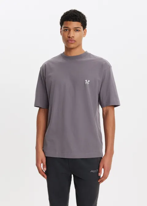 T-shirt met print cross paars (AUBER.D)