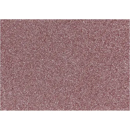 Creotime Glitter Bügelfolie für Stoffe geeignet A5 rose
