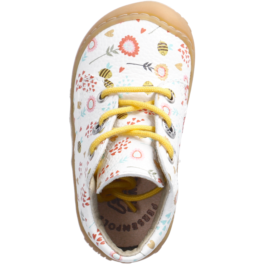 PEPINO Lauflernschuh Dots bianco (mittel)