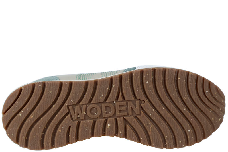 WODEN - RONJA SKO I BEIGE TEKSTIL OG RUSKIND