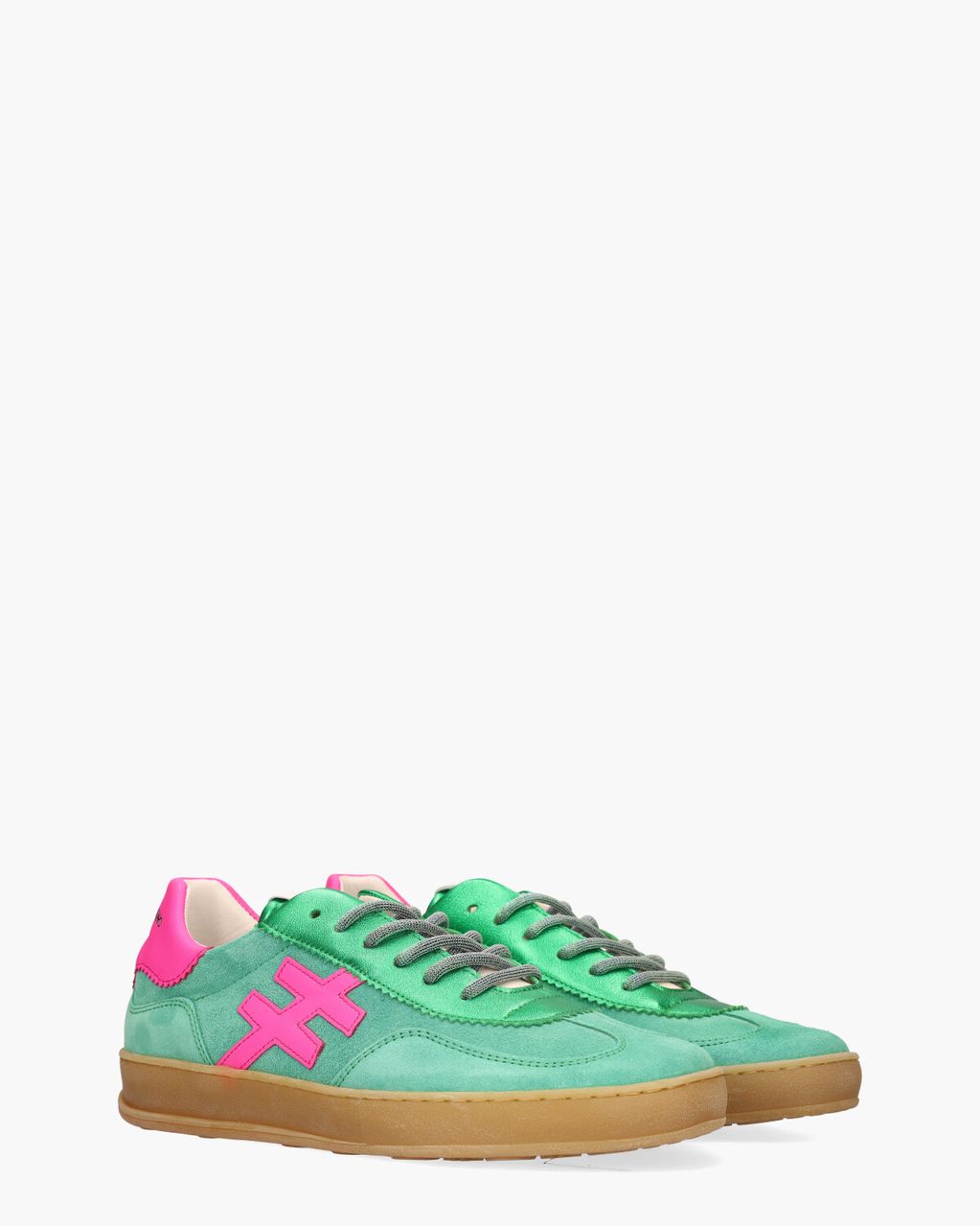 Another Trend Iconic II Groen/Roze Damessneakers