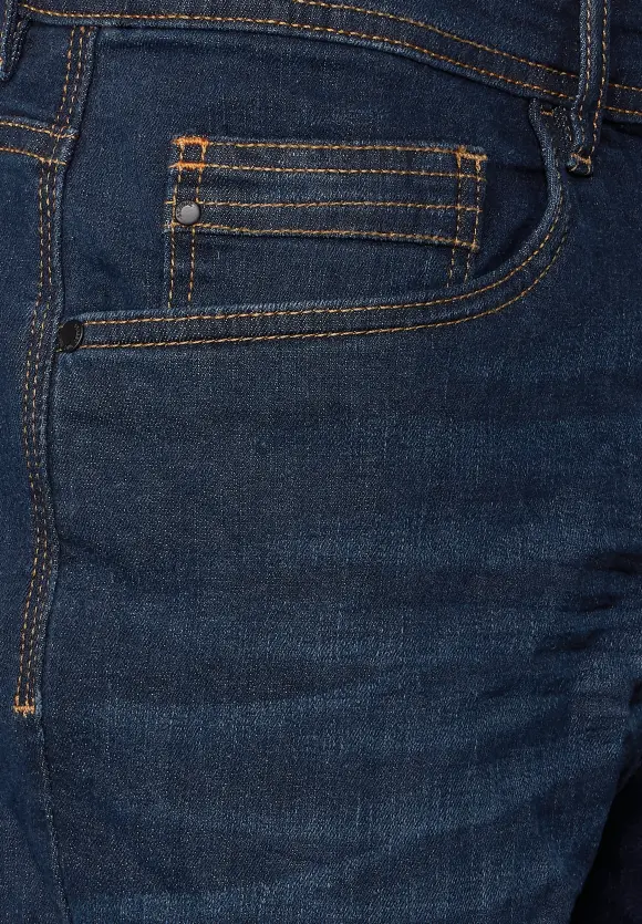 Regular Fit Jeans - indigo blue rinsed wash