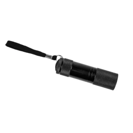 Out of the Blue Metall-Taschenlampe mit 9 LED, ca. 8,5 cm, 1 Stück, 4-fach sortiert