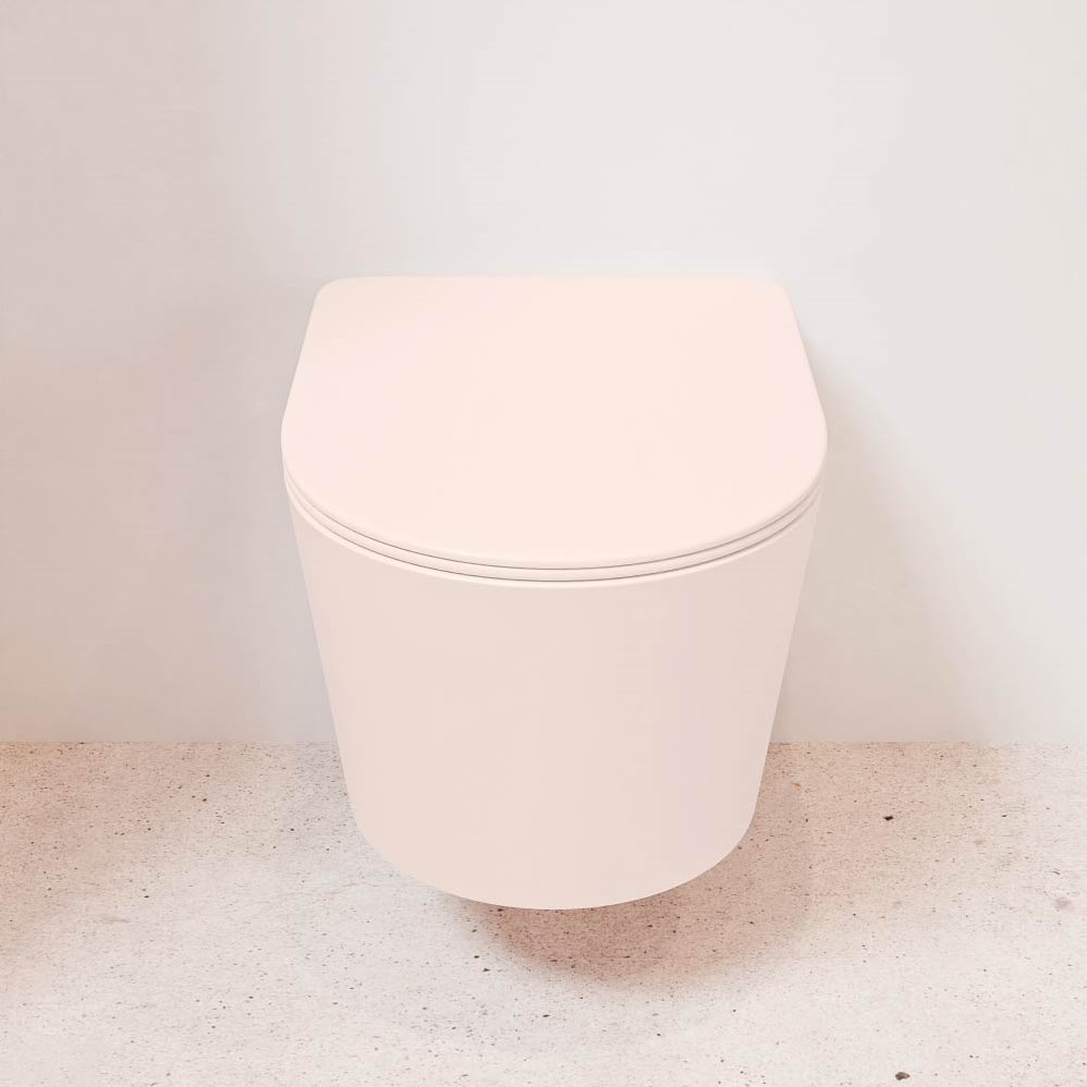 Mondiaz Lavie toiletpot randloos met softclose zitting rosee