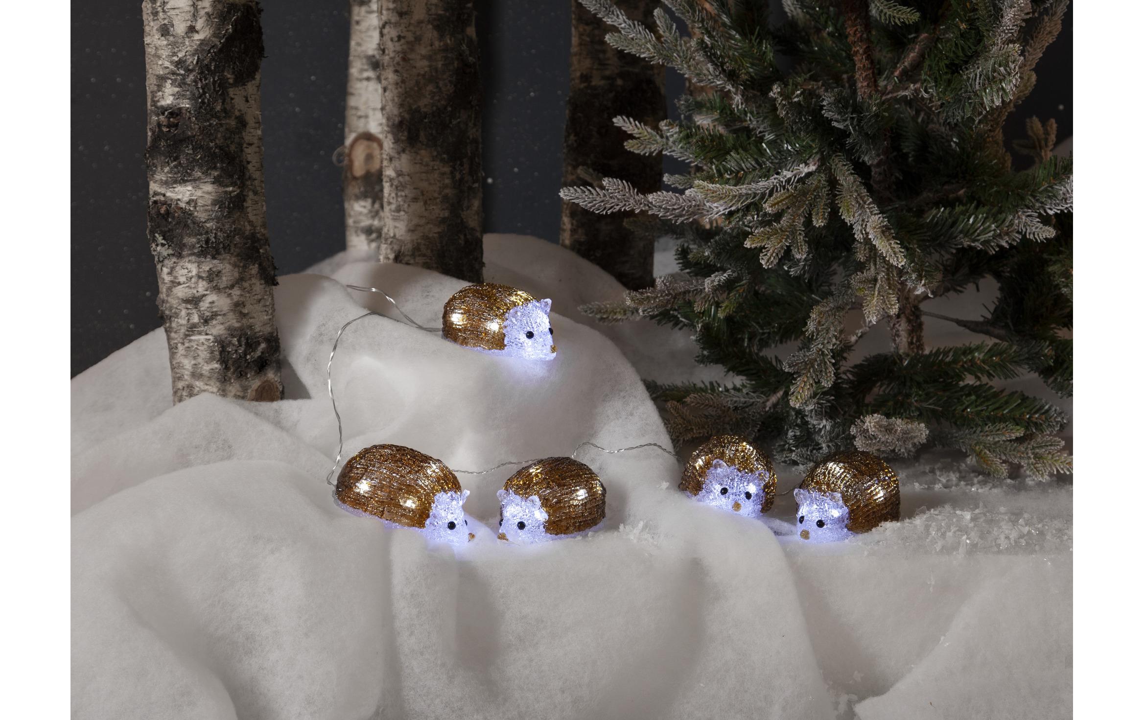 LED-Figur Crystalo Igel Set, 6.5 cm, BraunIgel 5er Set