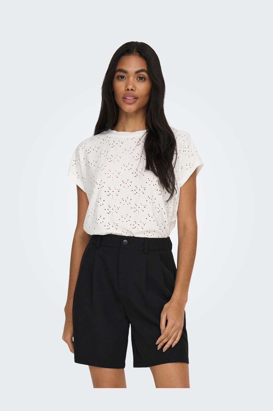 Only Onlsmilla S/S Top 3623088 cloud dancer