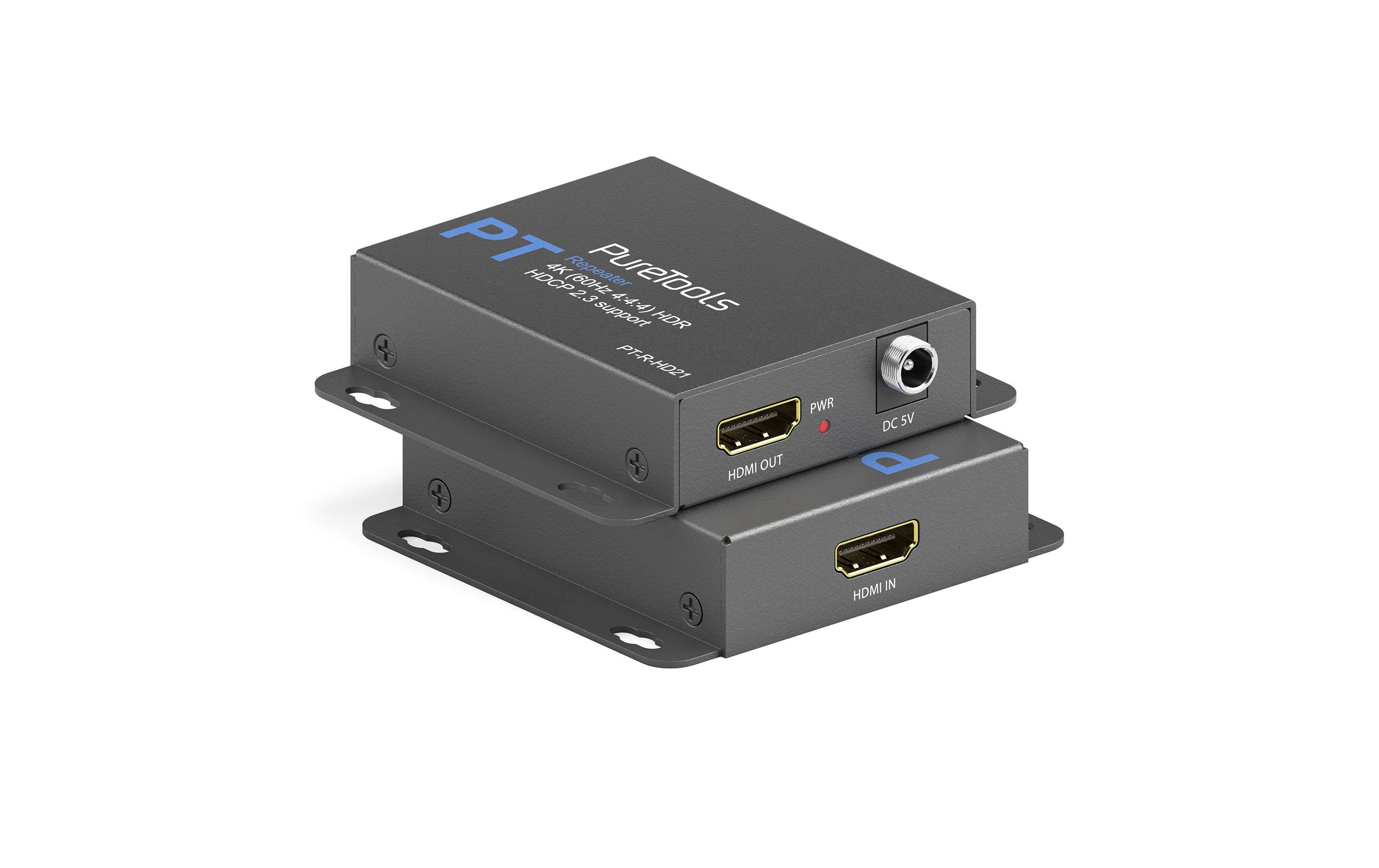 Signalverstärker PT-R-HD21PureTools Aktiver HDMI-Signalverstärker mit 18 Gbps und Jitter Cleaner