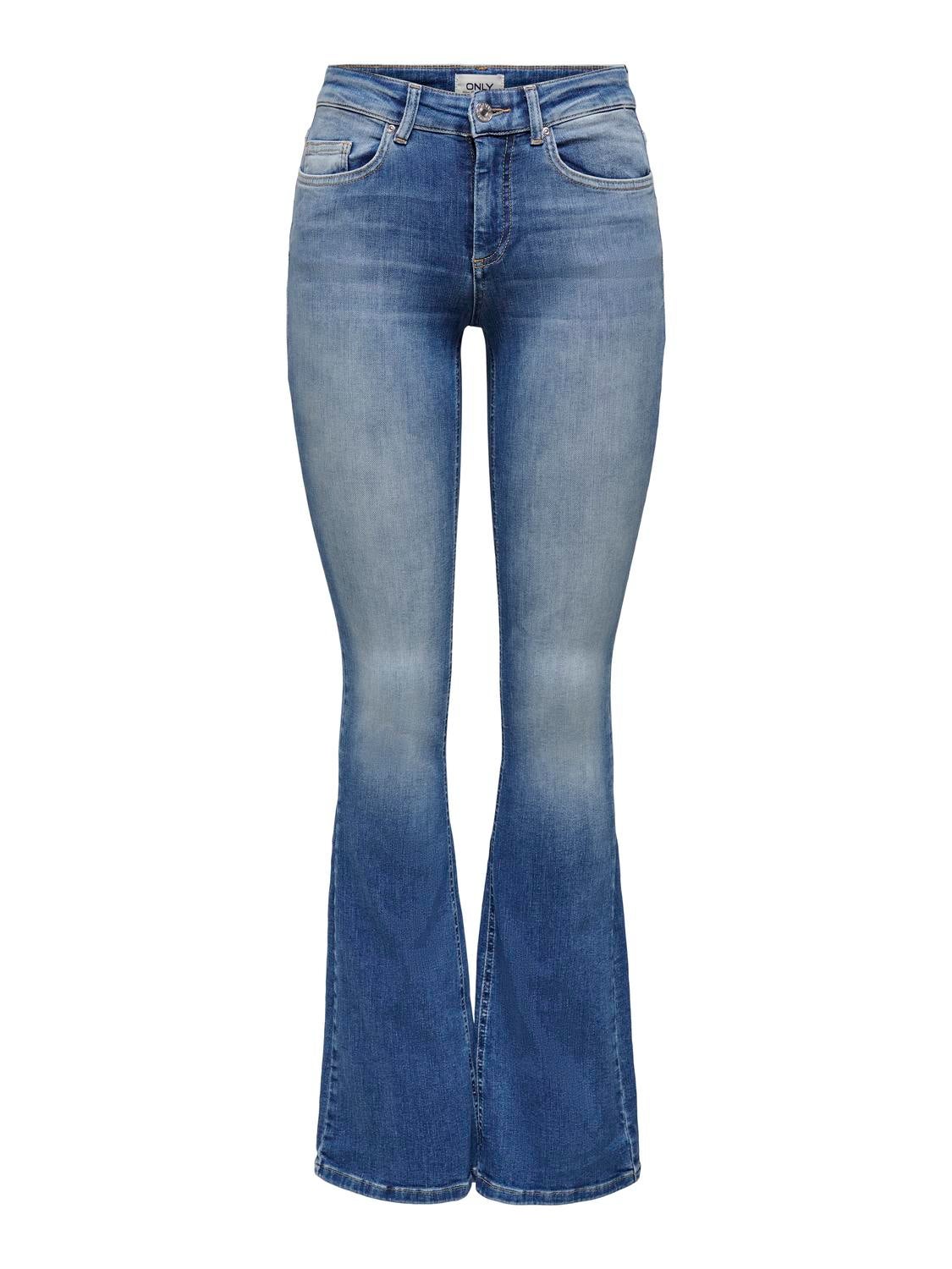 ONLBLUSH Mittlere Taille Ausgestellt Jeans Medium Blue Denim