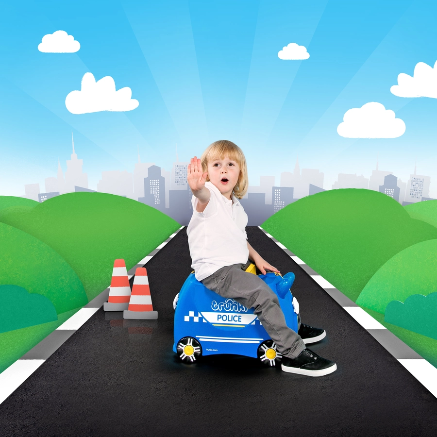 trunki Kinderkoffer - Polizeiauto Percy