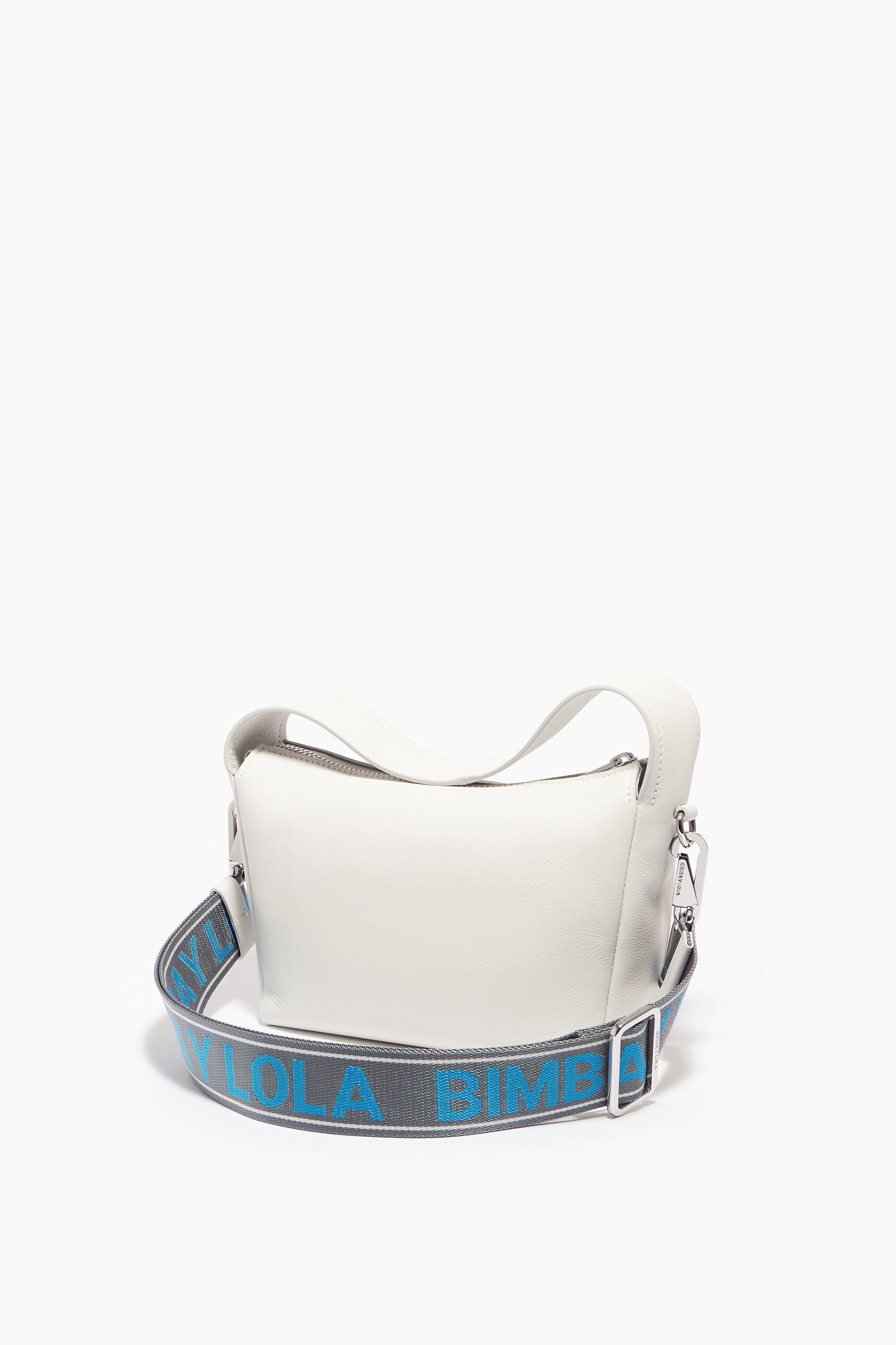 Bolsa hobo de couro branco tamanho P