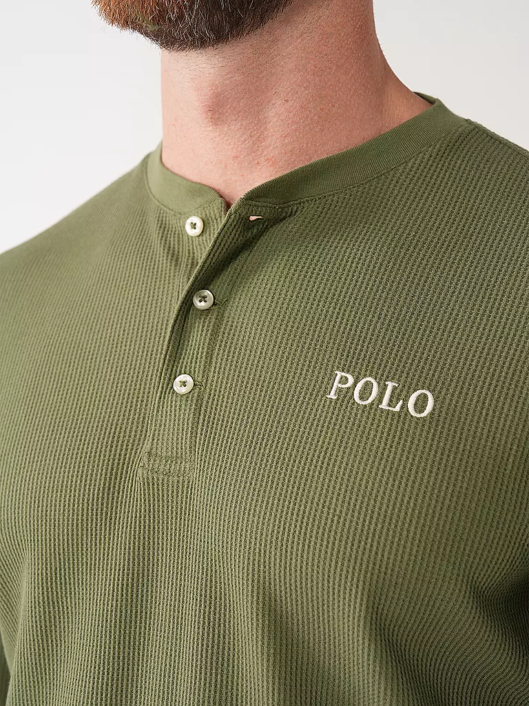 POLO RALPH LAUREN Pyjamashirt HENLEY dunkelgrün