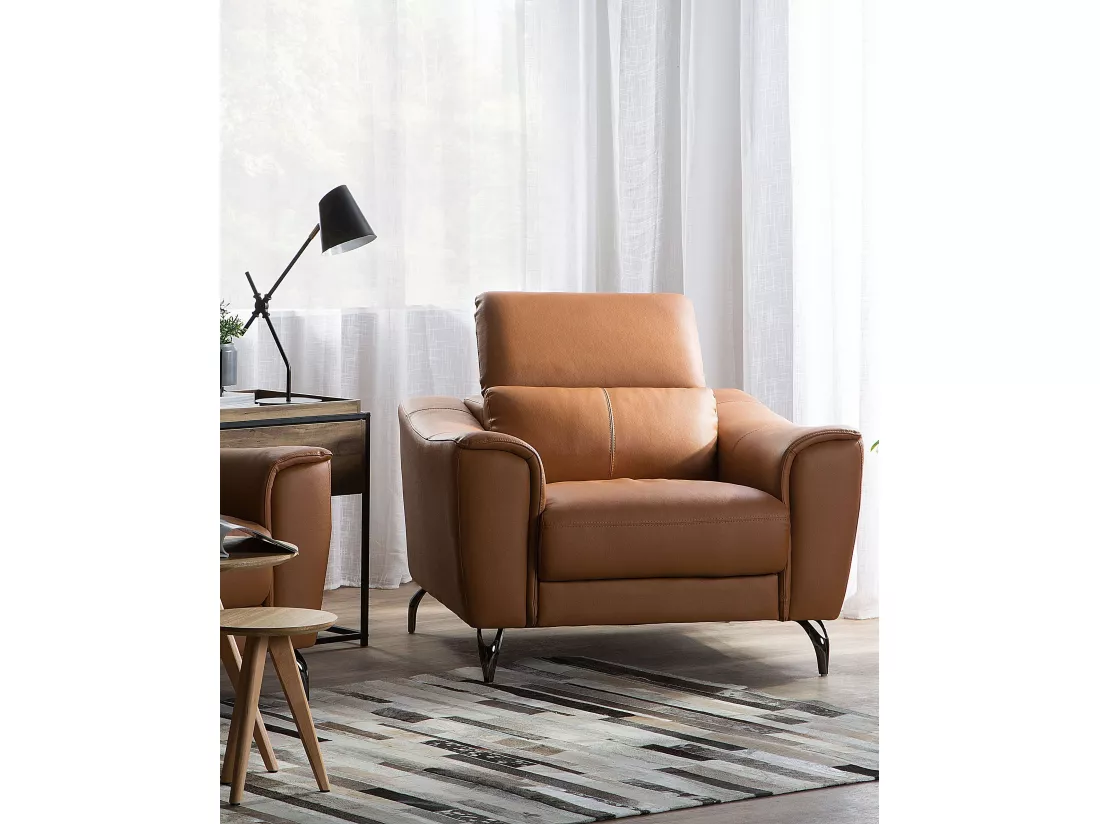 Fauteuil NARWIK Cuir Marron