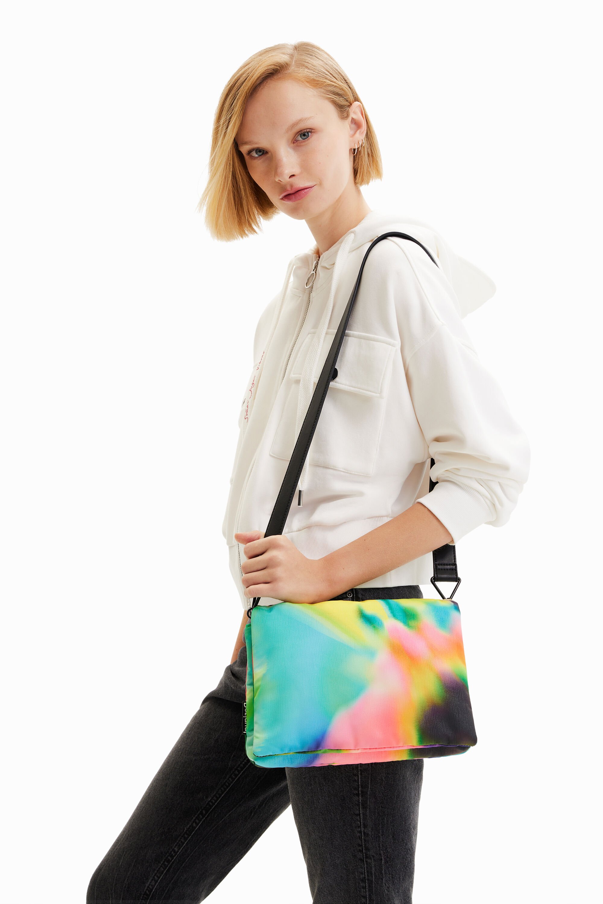Sac à bandoulière moyen tie and dye