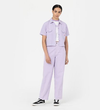 Dickies Hemd - Hickory für Hickory - Lila/Weißer Streifen