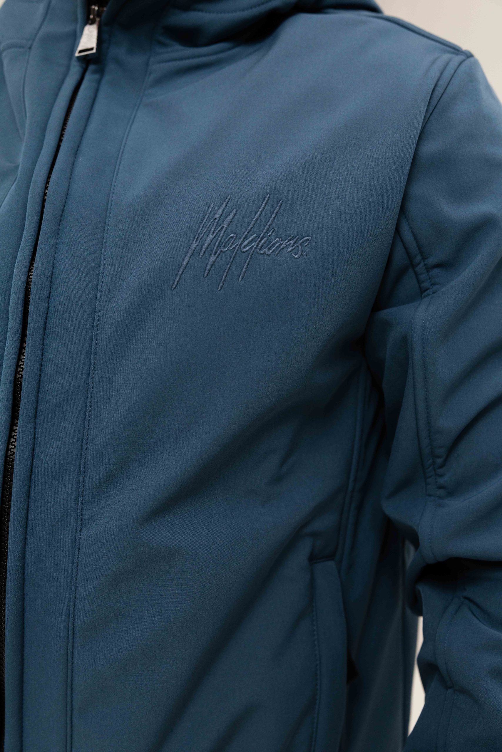 Malelions Signature Softshell Jas Heren Blauw