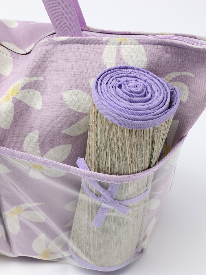 Conjunto de bolsa, travesseiro e tapete - Lilás