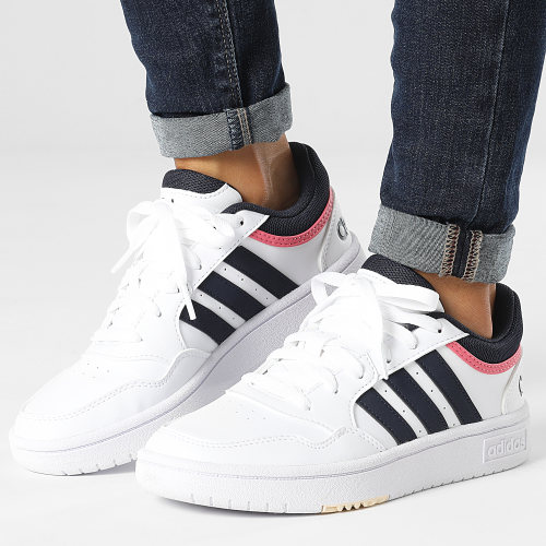 Baskets Femme Hoops 3 Low Classic GW3037 Cloud White Legend Ink Wonder White