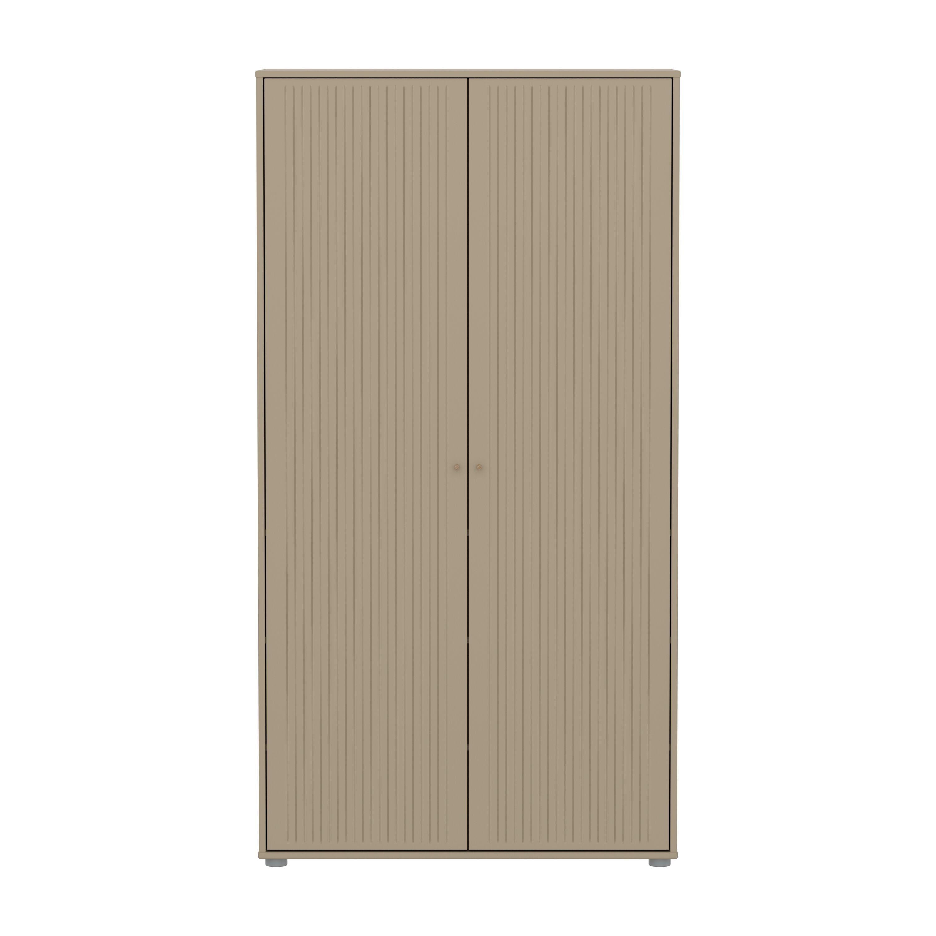 SAGA Schrk grv front oat,oak kno/pla.Füs - Oat / B: 100.0 cm x T: 55.0 cm x H: 190.0 cm