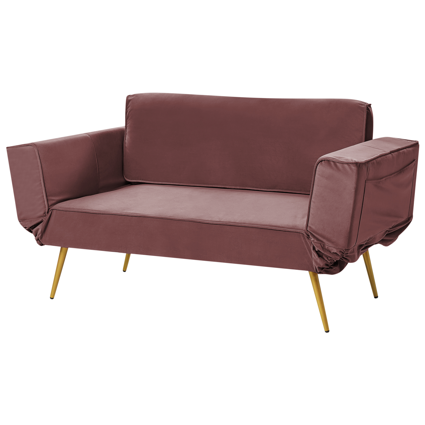 Beliani - SAARELA - Slaapbank - Roze - Fluweel