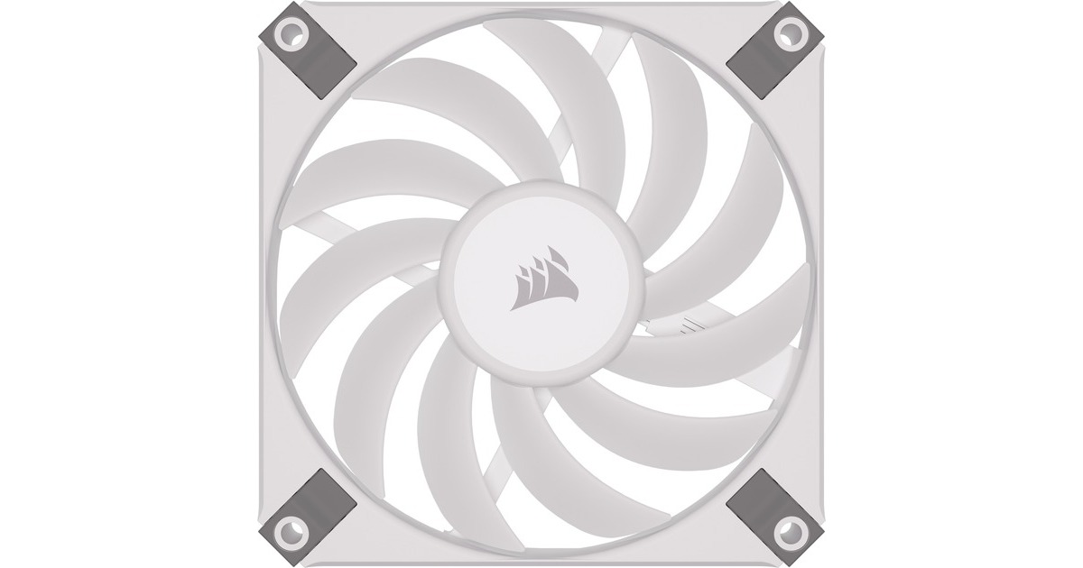 CorsairiCUE AF120 RGB SLIM 120 mm Duoset case fans  (Wit, 2 stuks, 120 x 120 x 15 mm, PWM, Incl. Lighting Node CORE)