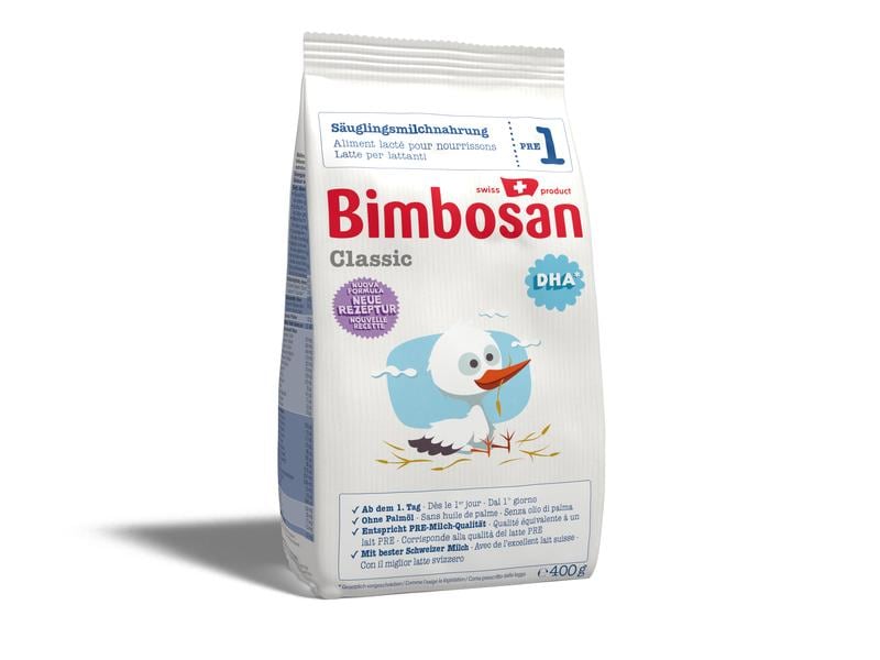 Bimbosan Anfangsmilch Classic 1 Auffüllpack 400 g Erstklassige Säuglingsmilchnahrung Nachfüllung