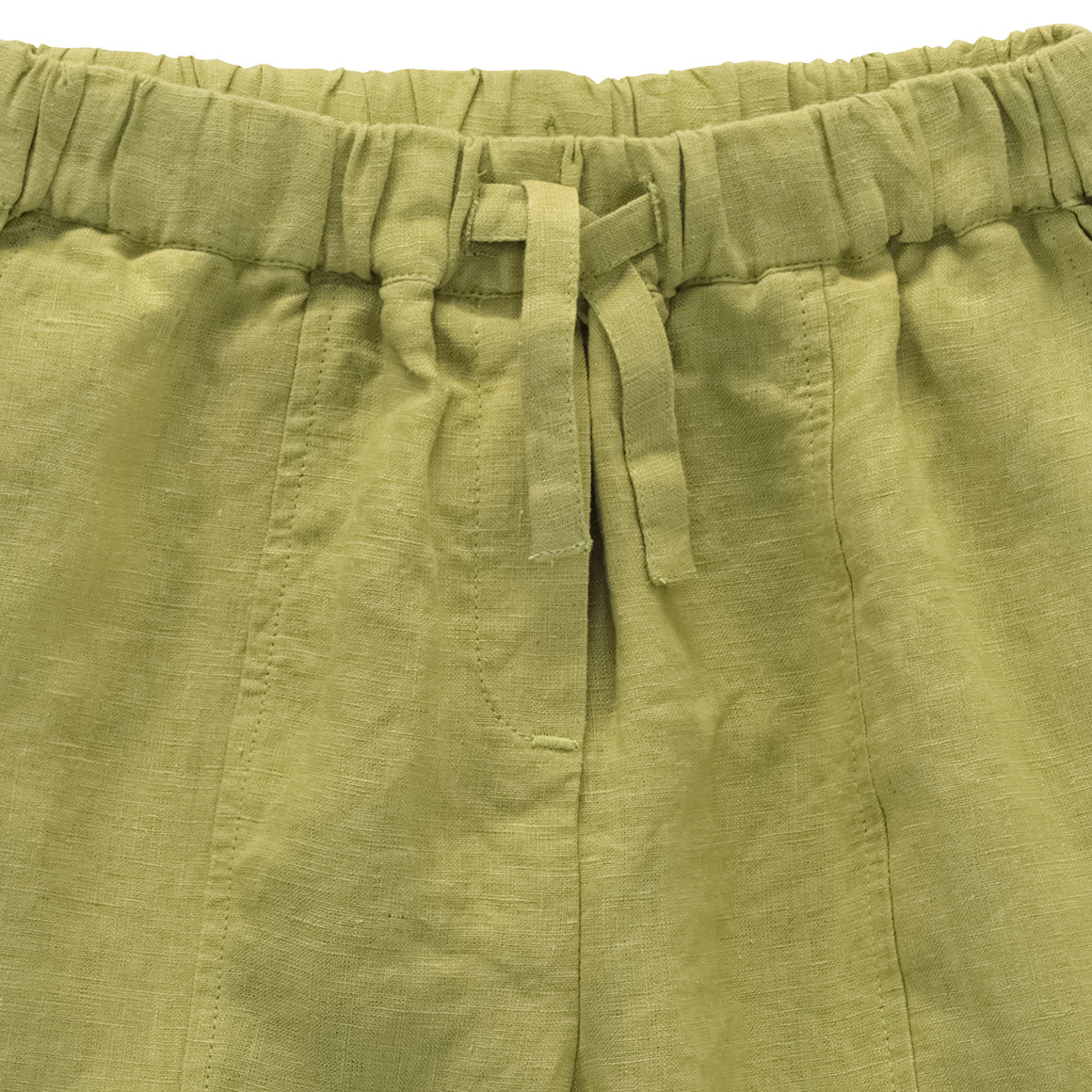 Jonas Nielsen Mädchen Leinen-Shorts mit Tunnelzug limette