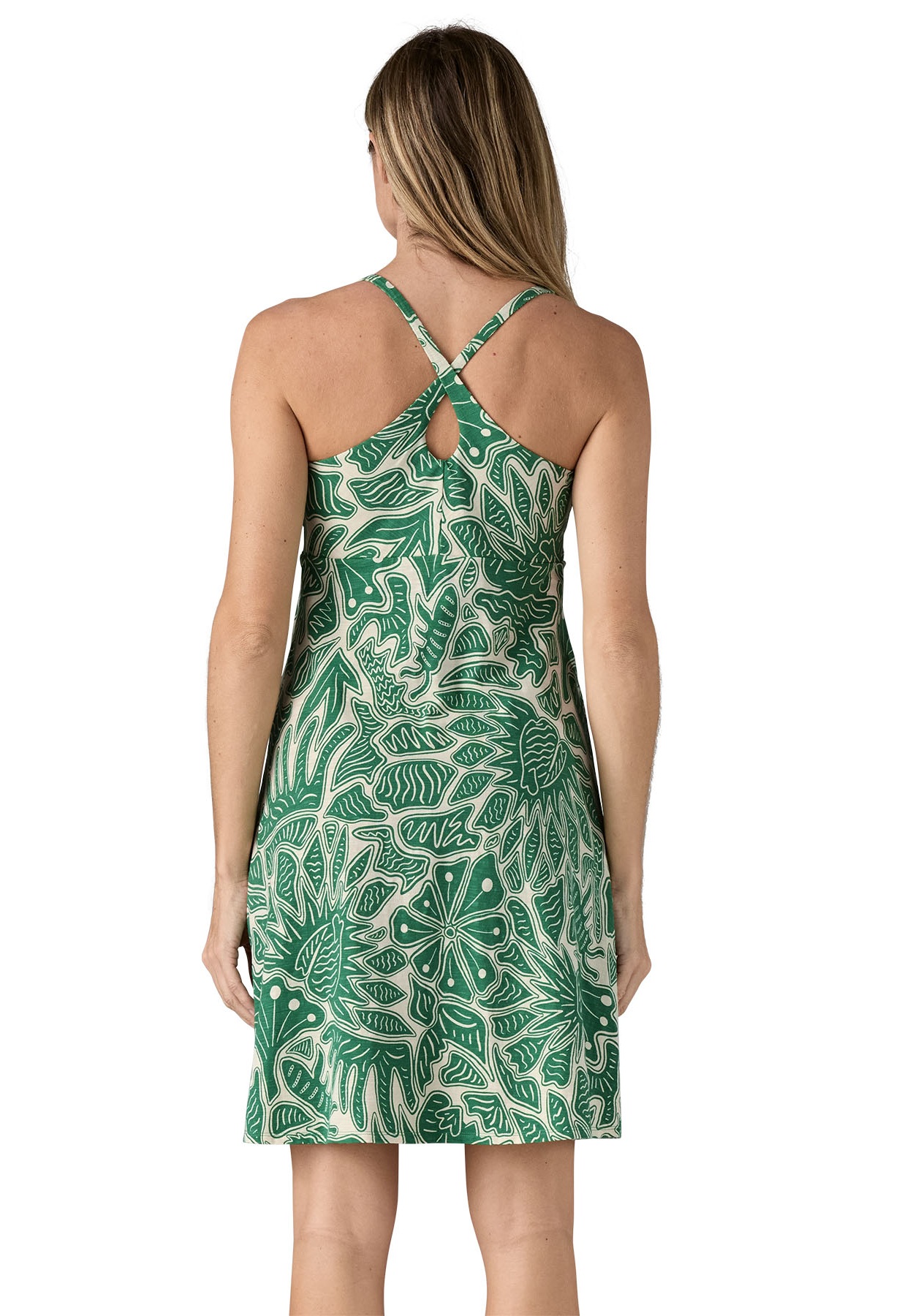 Patagonia Kleid W's Amber Dawn Dress Bees and Flowers: Heartleaf Green