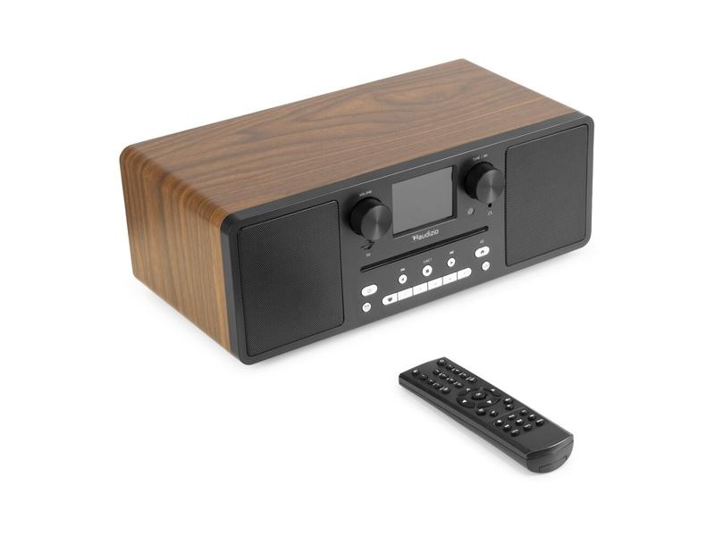 Audizio Internet Radio Naples Braun Digitales Musiksystem mit CD, Bluetooth, DAB - und Internetradio