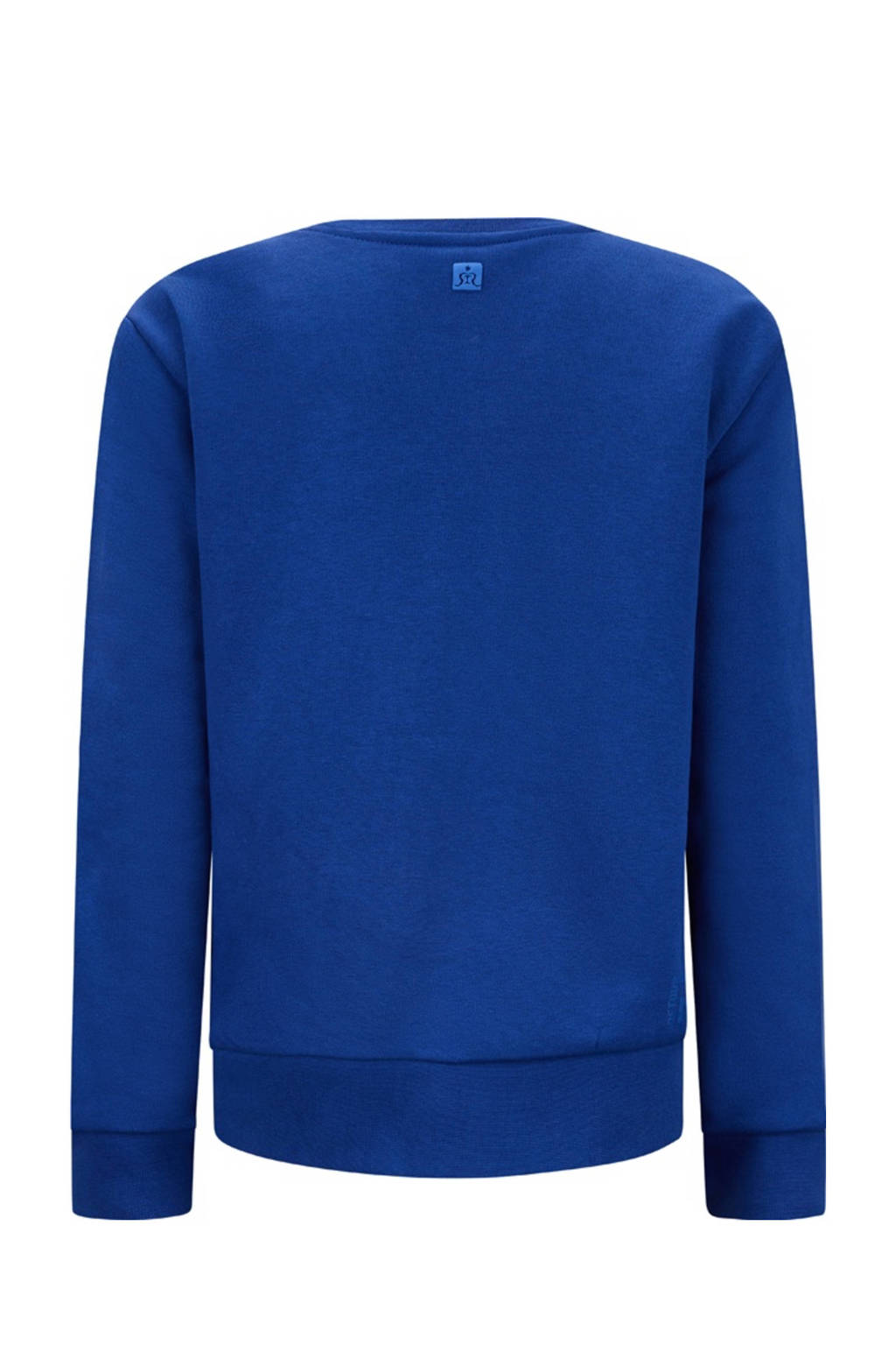 Retour Jeans sweater Borya met printopdruk blauw