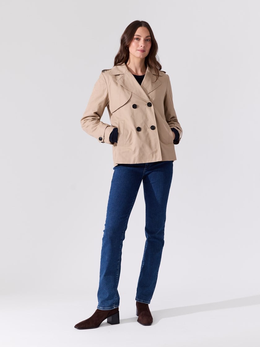 Mila kort trenchcoat Cobblestone