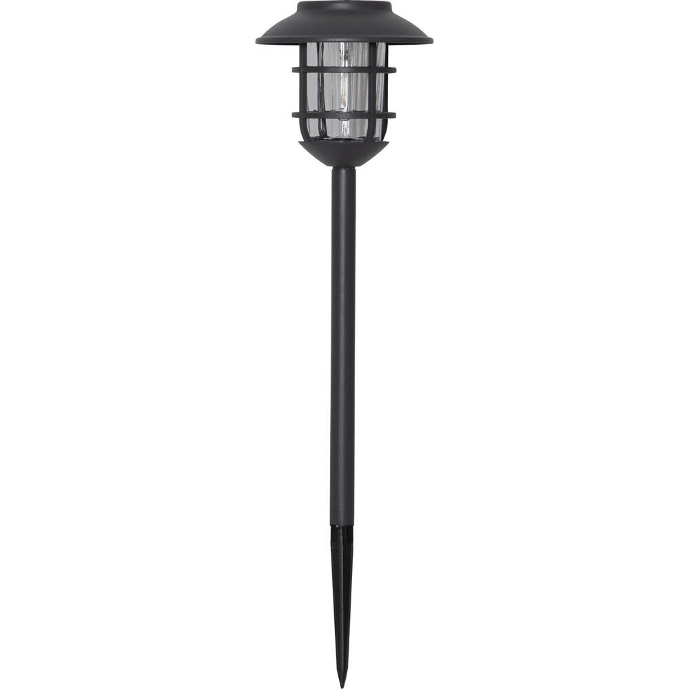 LED-zonnepadverlichting Filippa in zwart 0,06W 10lm IP44 met schemersensor en grondpen