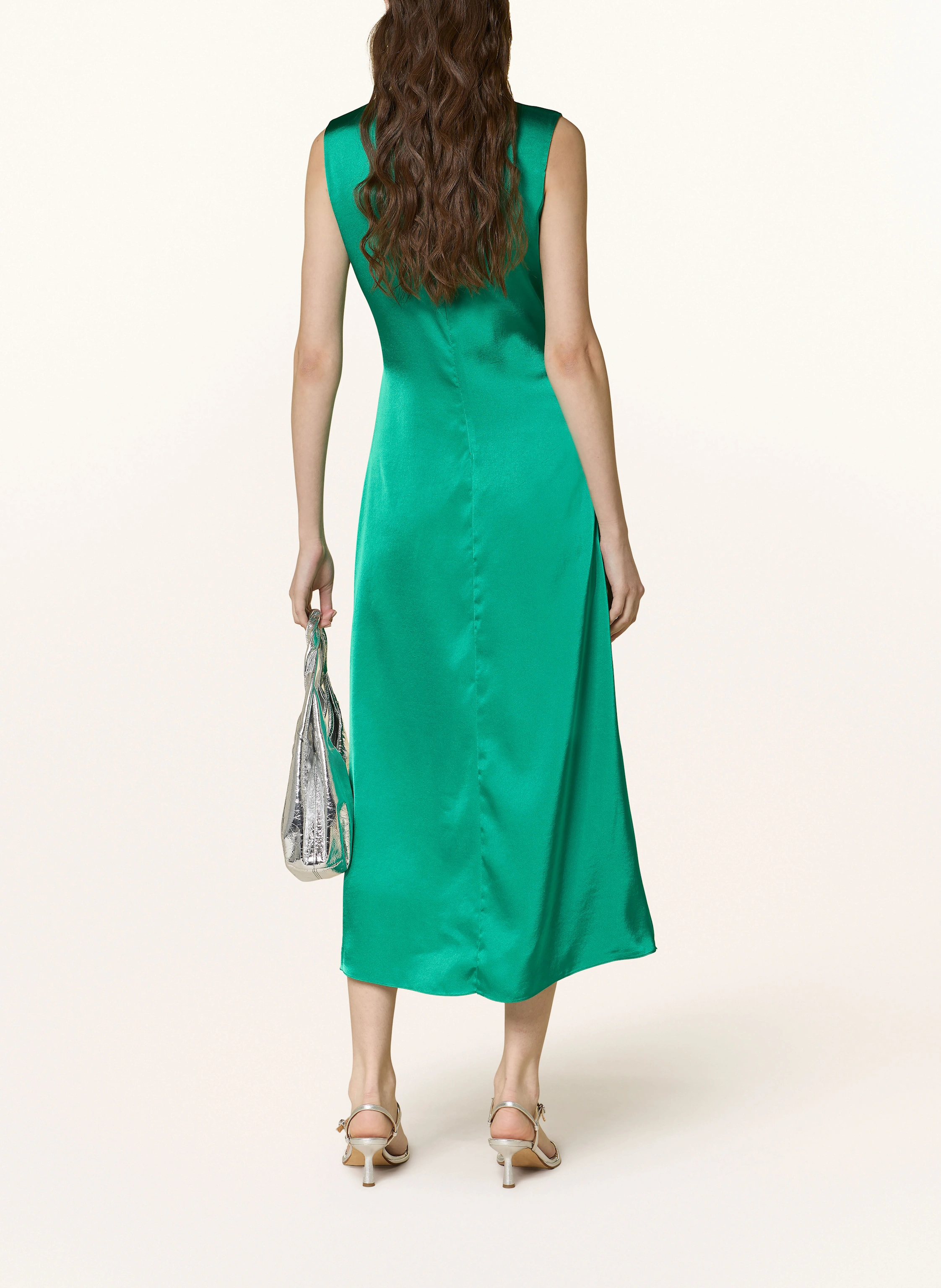 SANDRO Satinkleid mit Cut-out