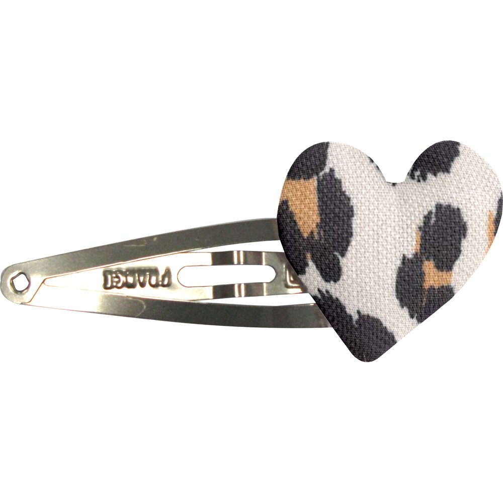 Barrette Clic-Clac Cœur Leopard