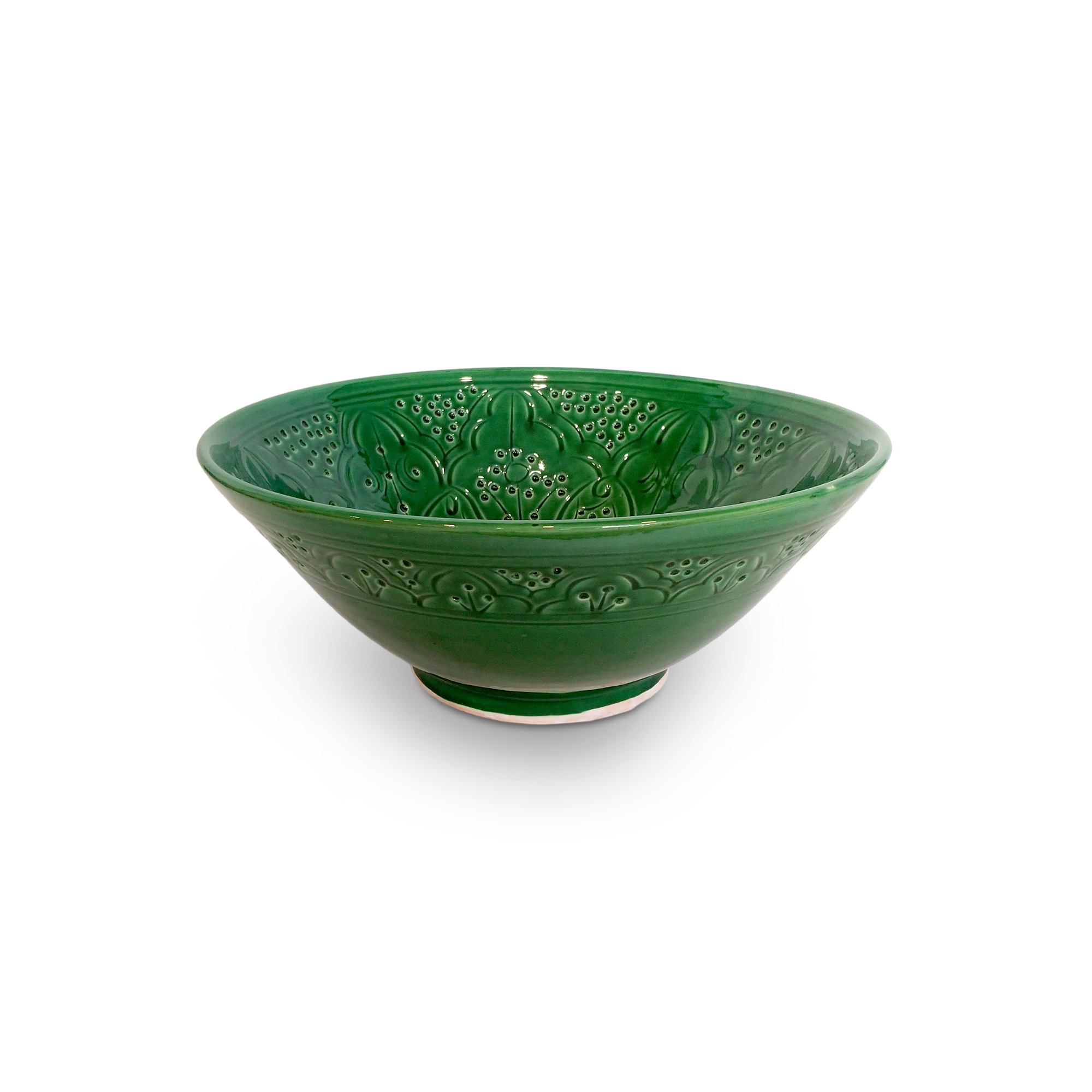 Zierschale grün, Ø 30 cm, H 12 cm von fischer's lagerhaus