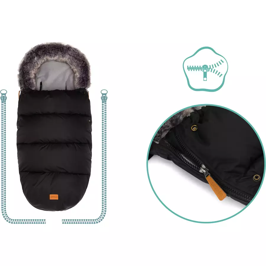 fillikid Winterfußsack Manaslu Schwarz