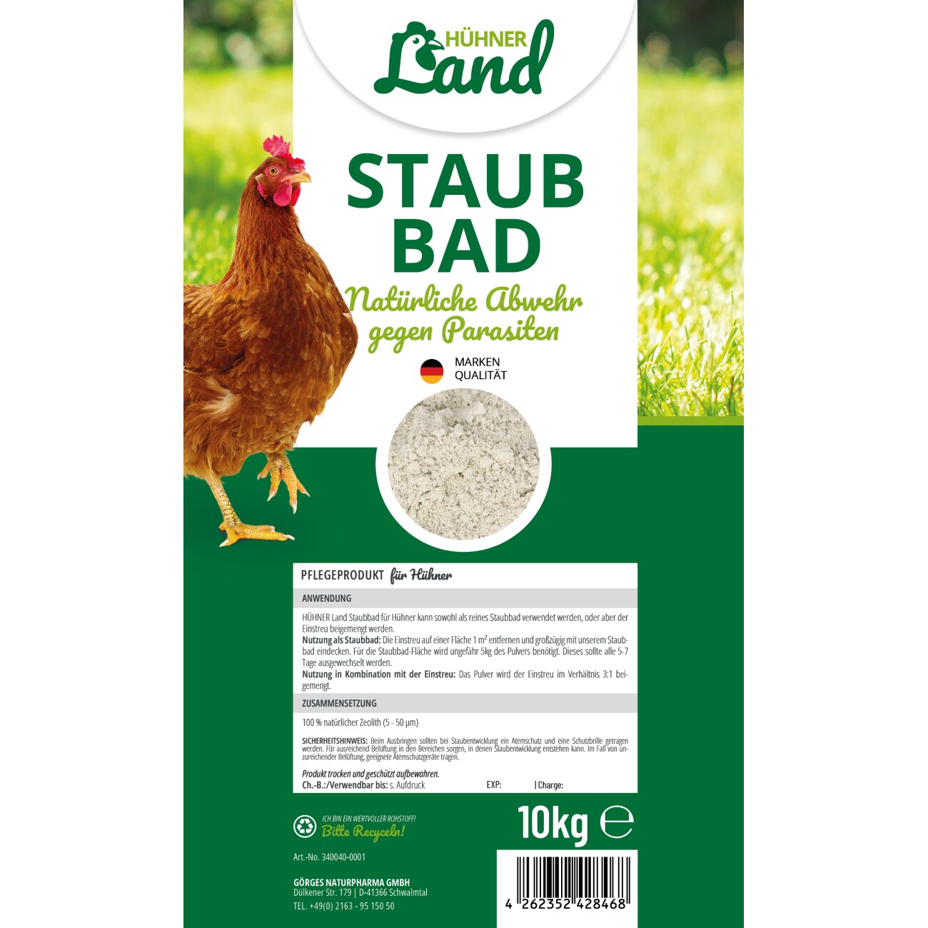 HÜHNER Land Staubbad 10kg