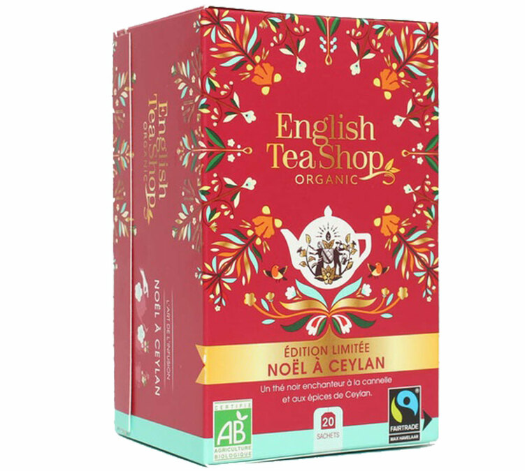 Thé Noir Bio - Noël à Ceylan Cannelle et Épices- 20 sachets - ENGLISH TEA SHOP