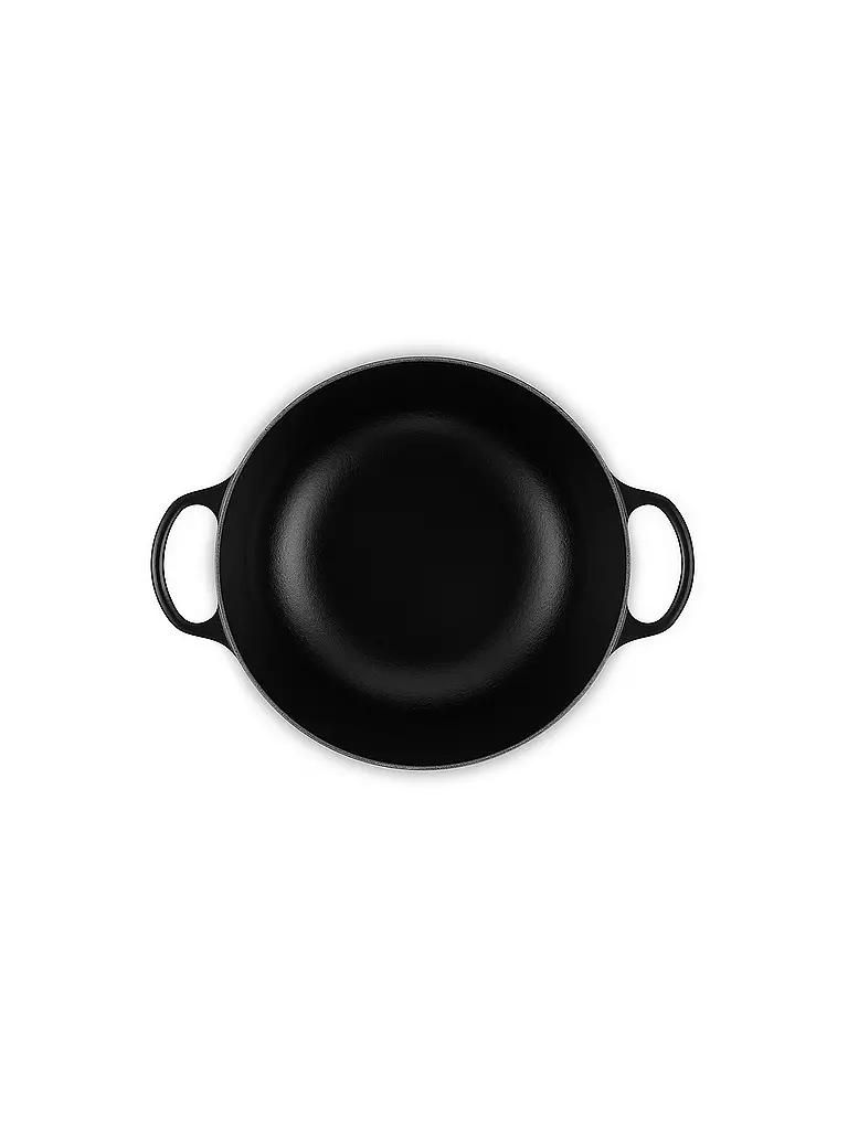 LE CREUSET Kochtopf 26cm LA MARMITE SIGNATURE Schwarz schwarz