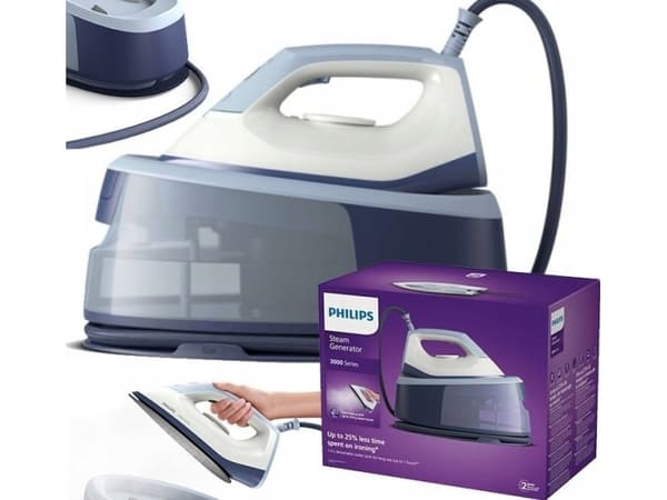 Philips 3000 series PSG3000 - Dampstrykejern med automatisk slukking - såleplate: keramisk - 2400 W